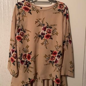 Tan floral top